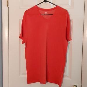 Old Navy Orange V-Neck Tee . Size XL